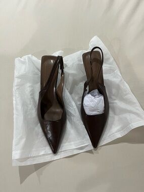 Women’s Brown Pointed Slingback Heels